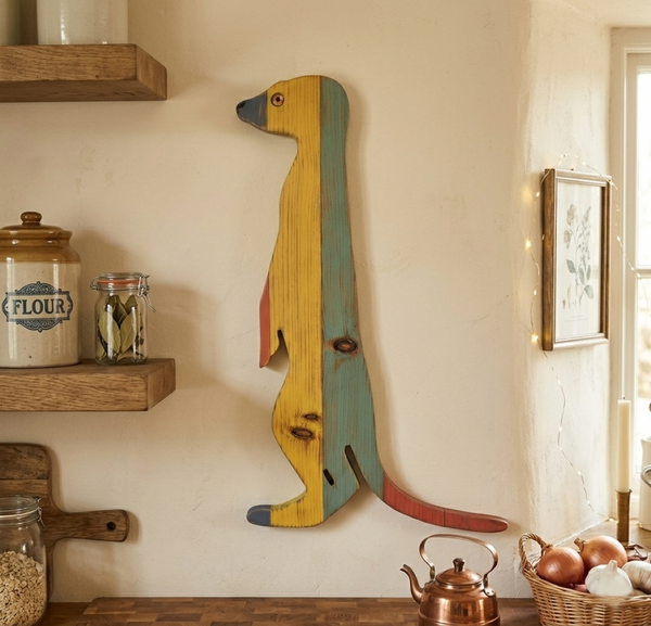 MEERKAT WOODEN WALL ART
