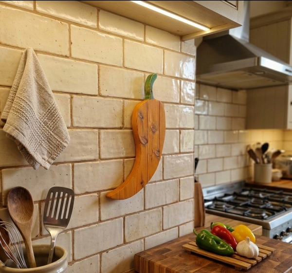 CHILLI PEPPER WOODEN WALL ART