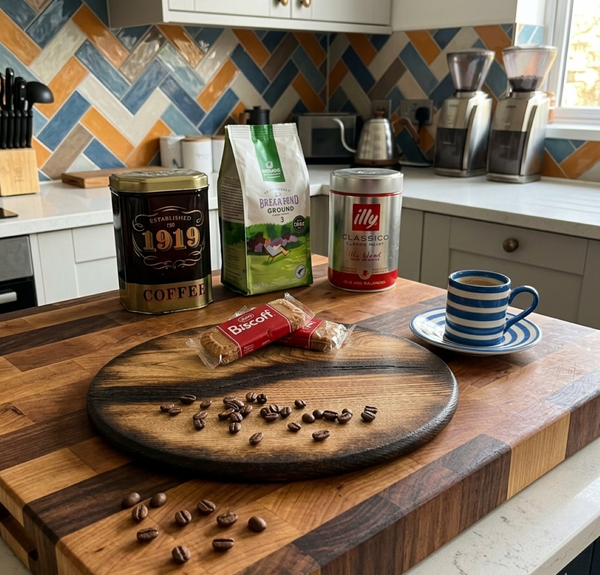 COFFEE BEAN STYLE SERVING BOARD - ASH WOOD (LARGE)