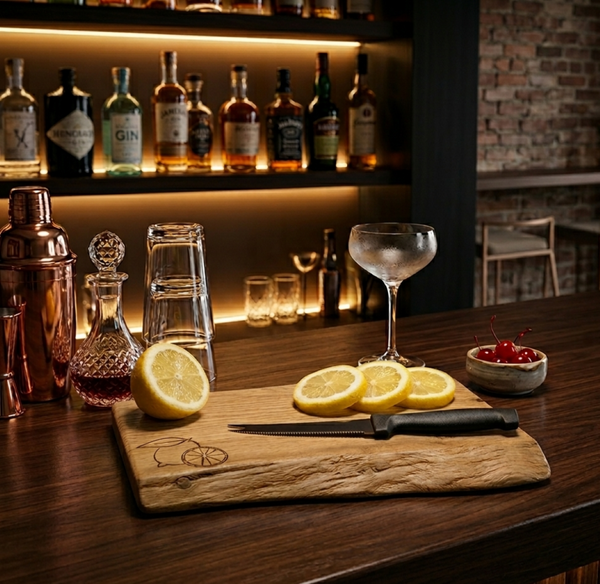 BARMAN'S OAK CHOPPING BOARD