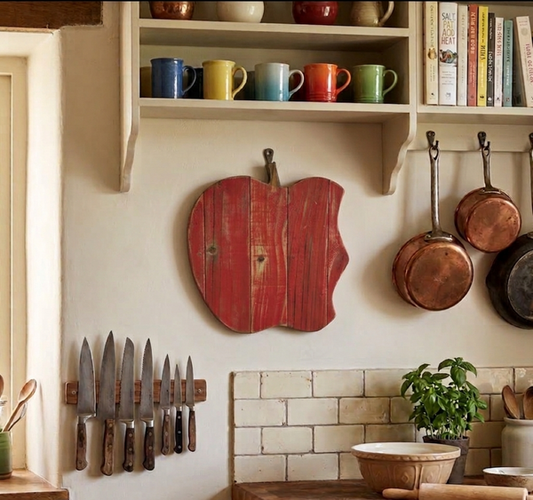 APPLE WOODEN WALL ART