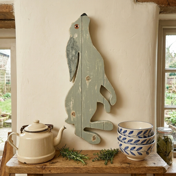 HARE WOODEN WALL ART