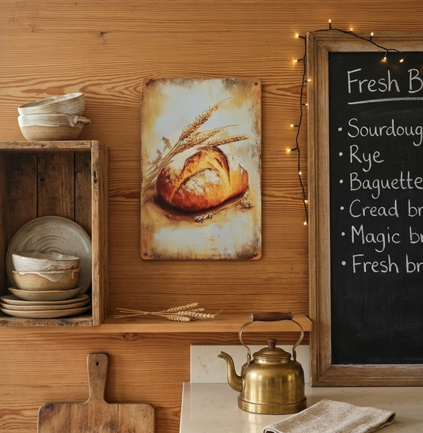 VINTAGE STYLE METAL SIGN (REPRODUCTION) CRUSTY BREAD LOAF