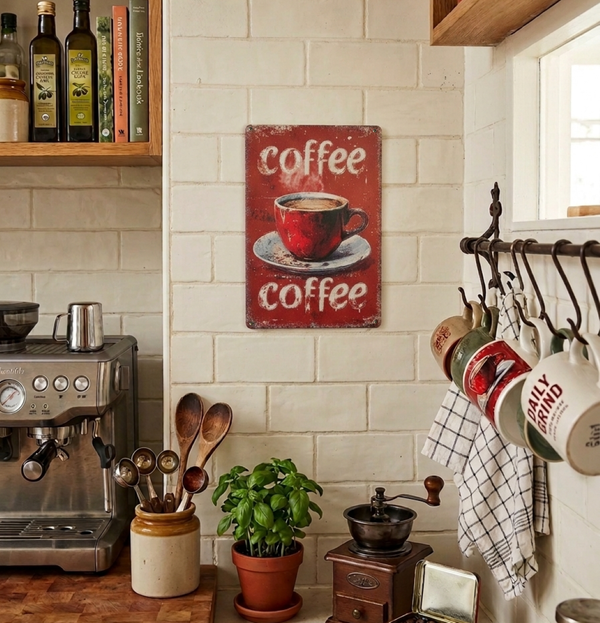 VINTAGE STYLE METAL SIGN (REPRODUCTION) COFFEE CUP