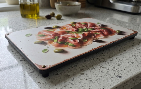 VINTAGE STYLE METAL SIGN (REPRODUCTION) PARMA HAM & OLIVES
