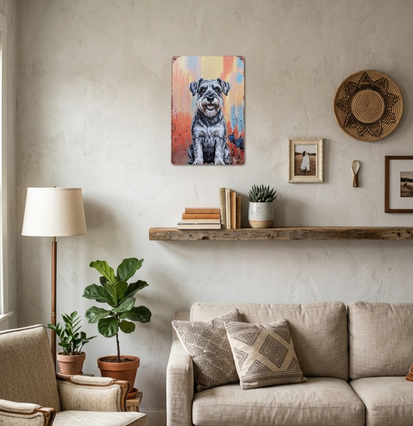 VINTAGE STYLE METAL SIGN (REPRODUCTION) SCHNAUZER DOG
