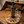OAK 'BARREL LID STYLE'  BOTTLE DISPLAY PLINTH WITH COPPER FLAME-PAINTED INSERT