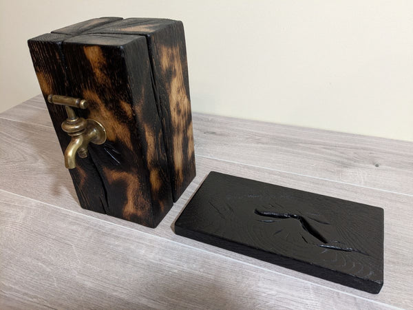OAK WHISKY DISPLAY SET - SPECIAL