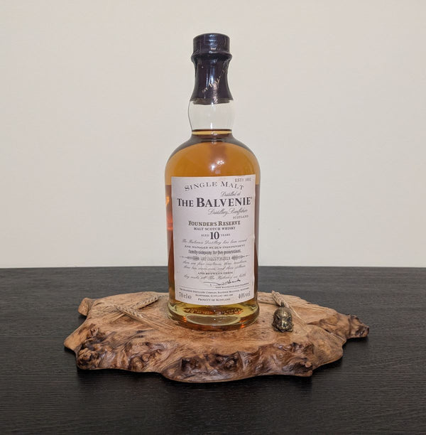 'SCOTCH ON THE ROCKS' OAK BURR DISPLAY PLINTH - TRUE TO NATURE