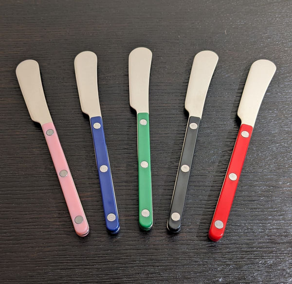 BUTTER / JAM KNIFE WITH FUNKY COLOURED HANDLES
