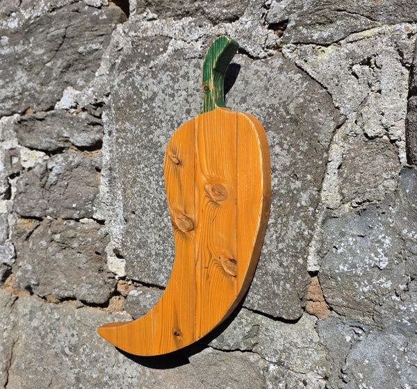 CHILLI PEPPER WOODEN WALL ART