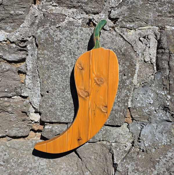 CHILLI PEPPER WOODEN WALL ART
