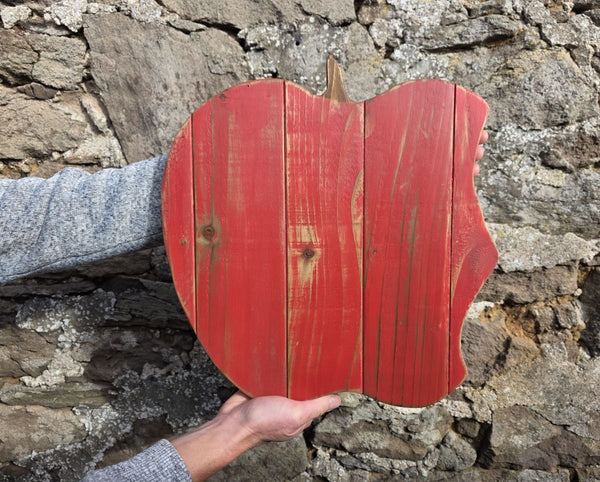APPLE WOODEN WALL ART