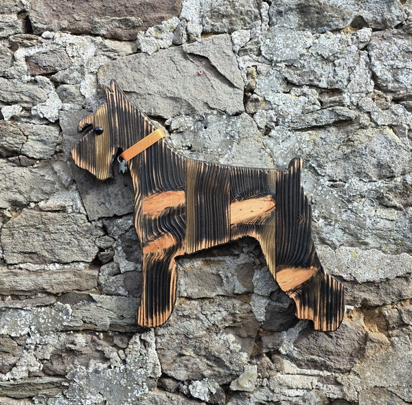 SCHNAUZER DOG WOODEN WALL ART