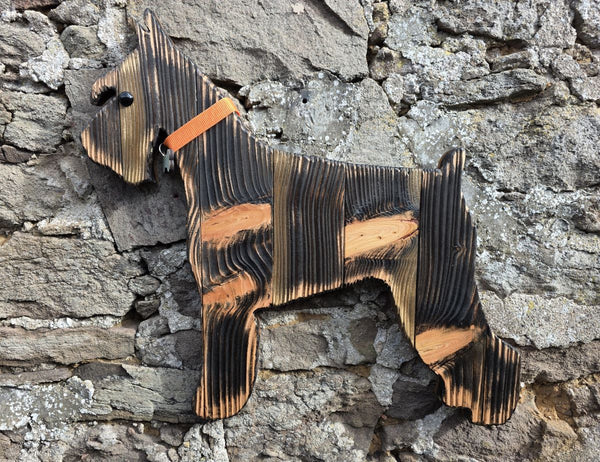 SCHNAUZER DOG WOODEN WALL ART