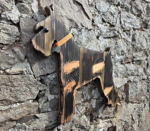 SCHNAUZER DOG WOODEN WALL ART