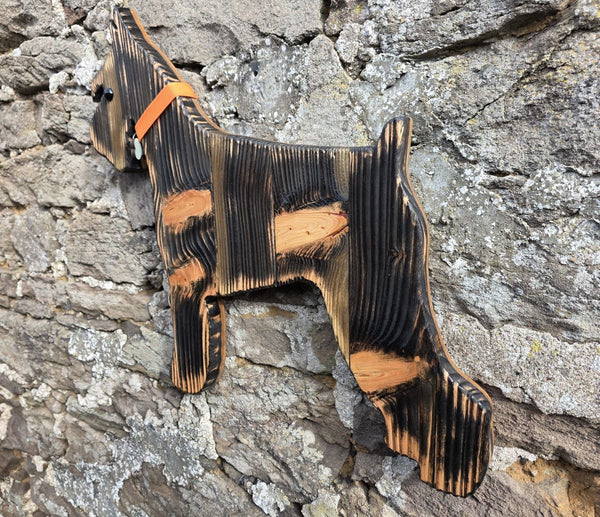SCHNAUZER DOG WOODEN WALL ART