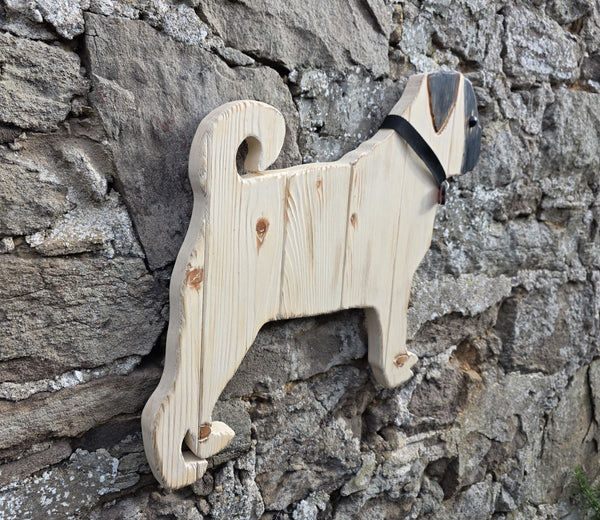 PUG DOG WOODEN WALL ART