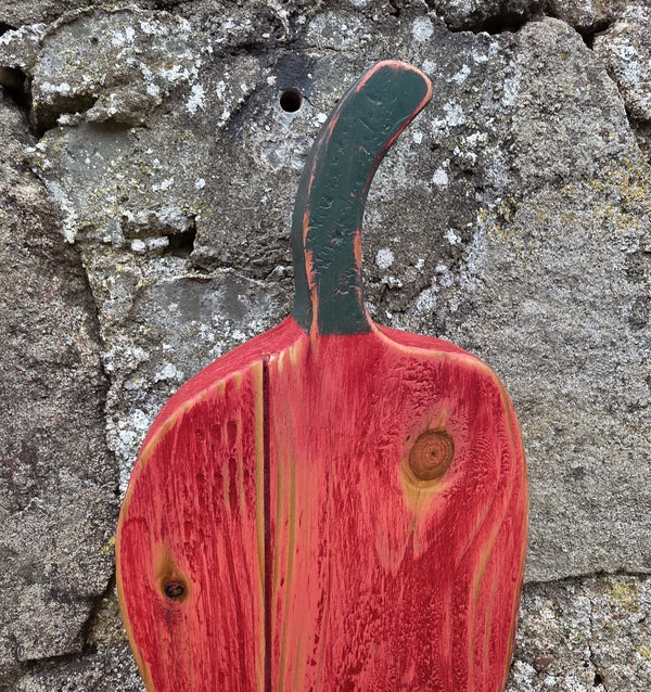 RED CHILLI PEPPER  WOODEN WALL ART