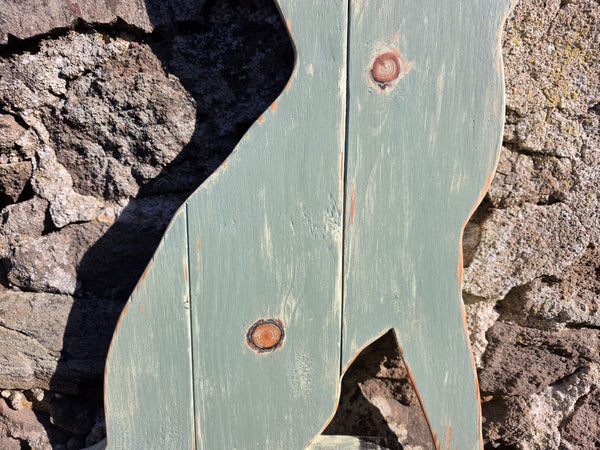 PLAYFUL CAT WITH BUTTERFLY - WOODEN WALL ART