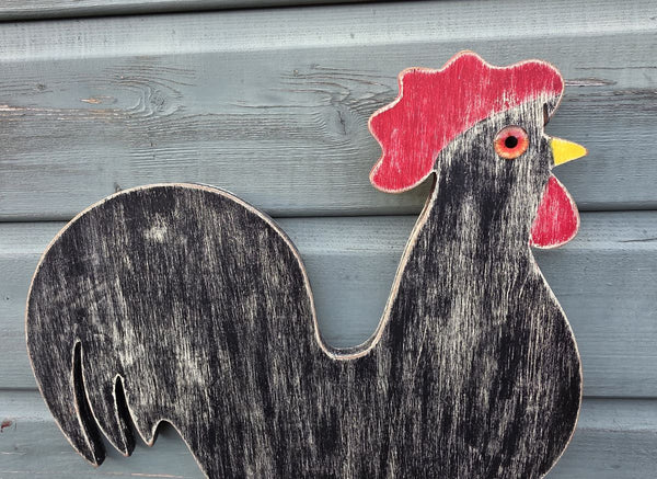 COCKEREL WOODEN WALL ART