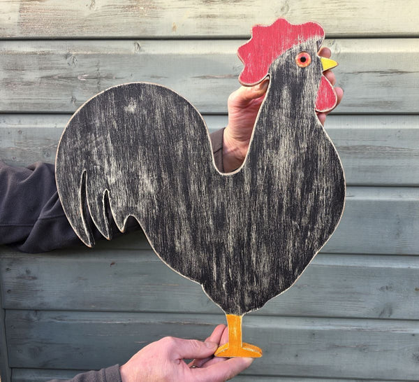 COCKEREL WOODEN WALL ART