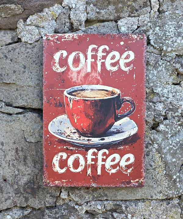 VINTAGE STYLE METAL SIGN (REPRODUCTION) COFFEE CUP