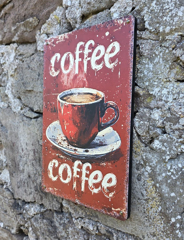 VINTAGE STYLE METAL SIGN (REPRODUCTION) COFFEE CUP
