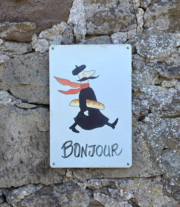 VINTAGE STYLE METAL SIGN (REPRODUCTION) BONJOUR