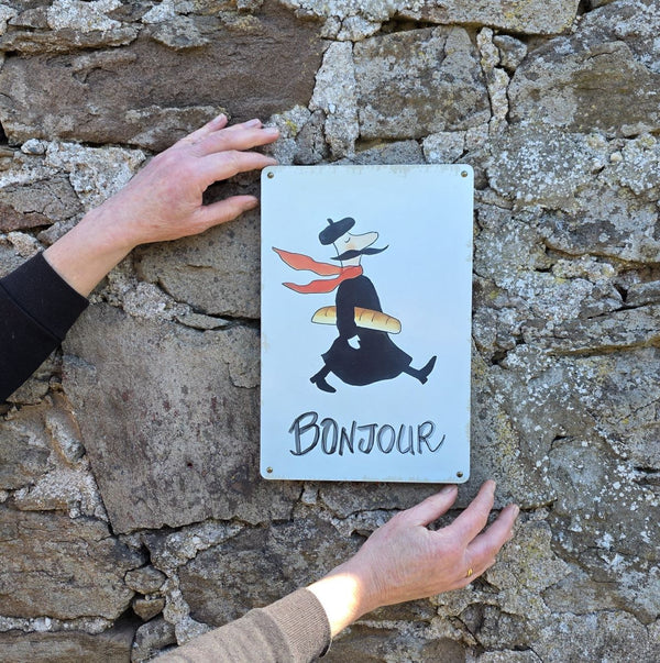 VINTAGE STYLE METAL SIGN (REPRODUCTION) BONJOUR