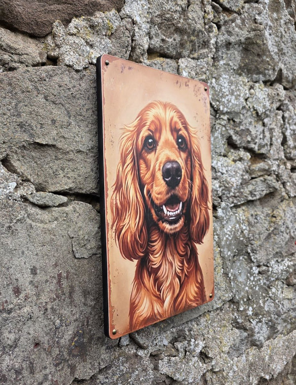 VINTAGE STYLE METAL SIGN (REPRODUCTION) COCKER SPANIEL