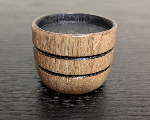 DECORATIVE MINI OAK HALF BARREL DISPLAY PLINTH