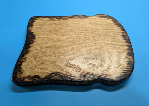 'TOAST-STYLE' OAK SERVING BOARD (with burnt edge) - SMALL