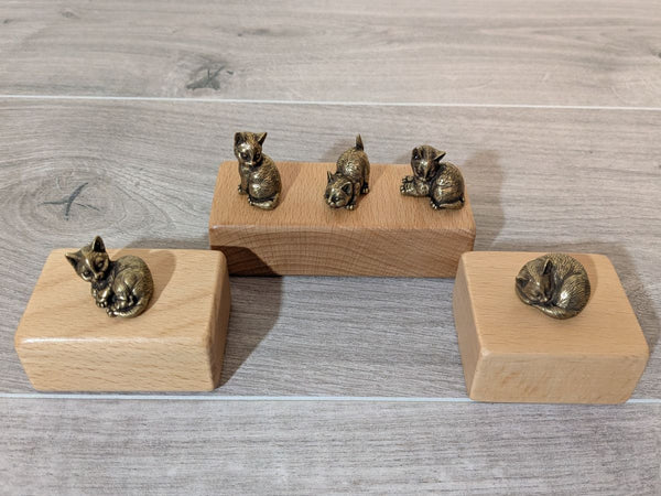 SOLID BRASS CAT ORNAMENT