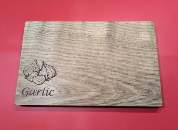 OAK GARLIC CHOPPING BOARD