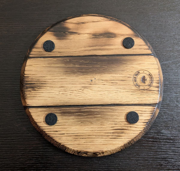 DECORATIVE OAK 'BARREL LID STYLE' DISPLAY PLINTH