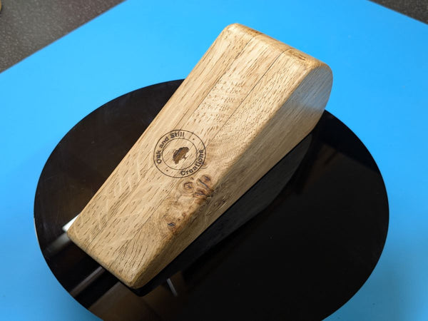 OAK CHEESE WEDGE KNIFE BLOCK - TRUE TO NATURE- WITH CHEESE KNIFE (blockA9)