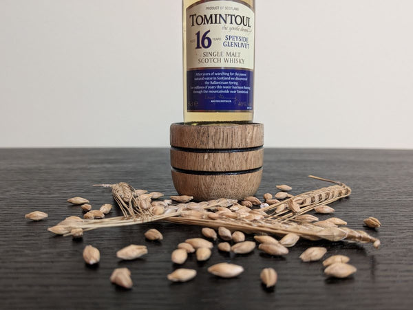 DECORATIVE MINI OAK HALF BARREL DISPLAY PLINTH