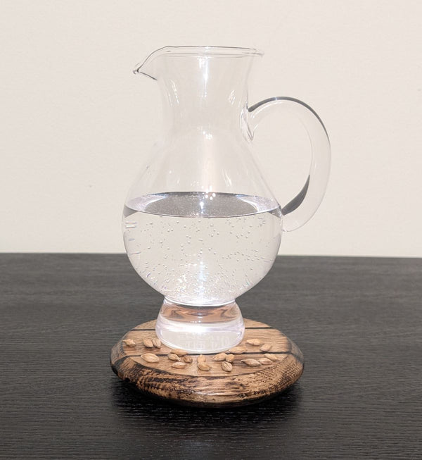 DECORATIVE OAK 'BARREL LID STYLE' COASTER