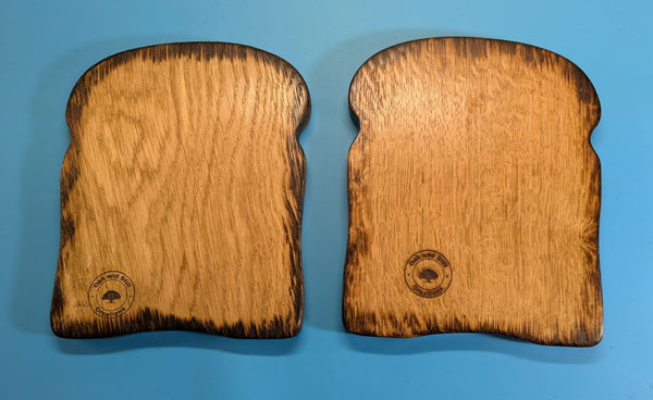 TOAST RACK SET inc A PAIR OF OAK 'TOAST-STYLE' BOARDS