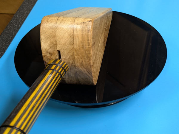 OAK CHEESE WEDGE KNIFE BLOCK - TRUE TO NATURE- WITH CHEESE KNIFE (blockA9)
