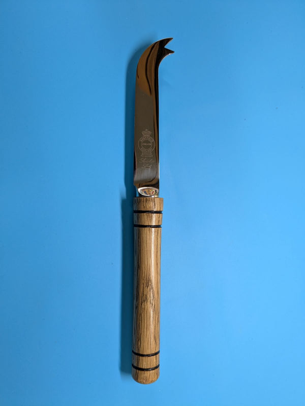 OAK CHEESE WEDGE KNIFE BLOCK - TRUE TO NATURE- WITH CHEESE KNIFE (blockA8)