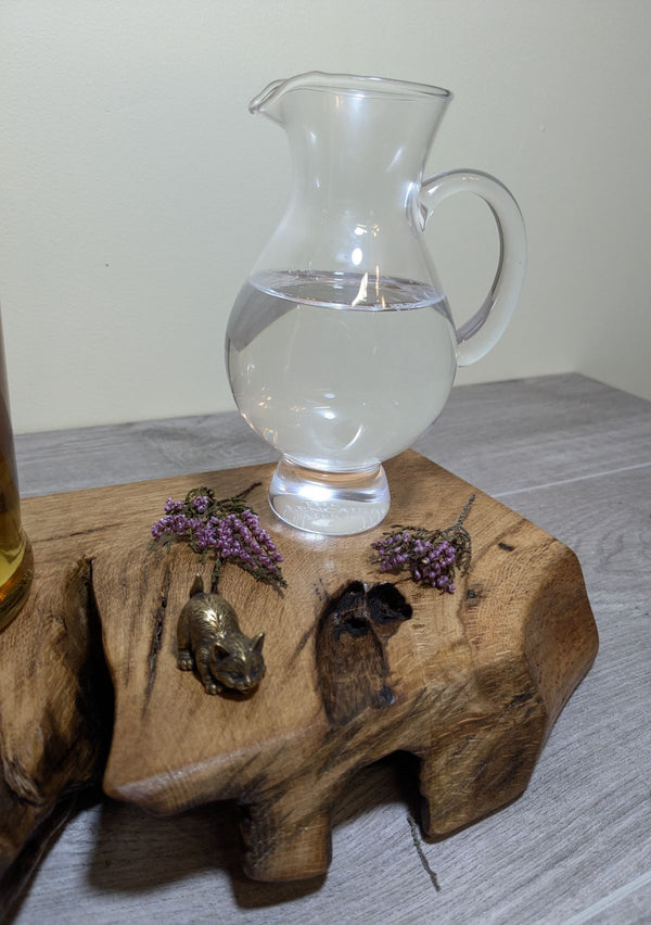'THE ROCKY OUTCROP'  OAK DISPLAY PLINTH - TRUE TO NATURE