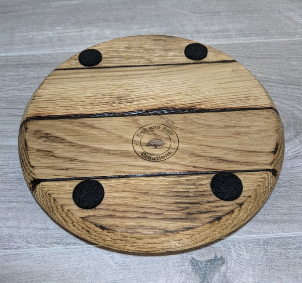 under side of decorative barrel lid