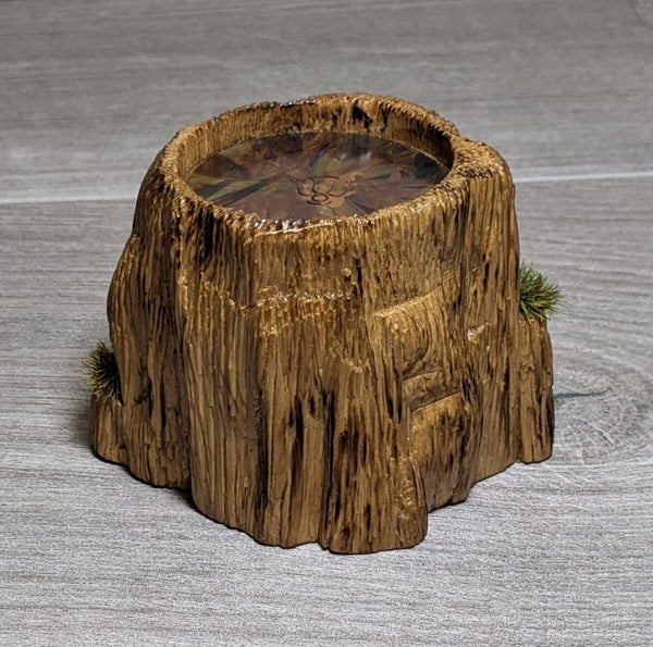scotch on the rocks oak display plinth with copper flame-painted insert