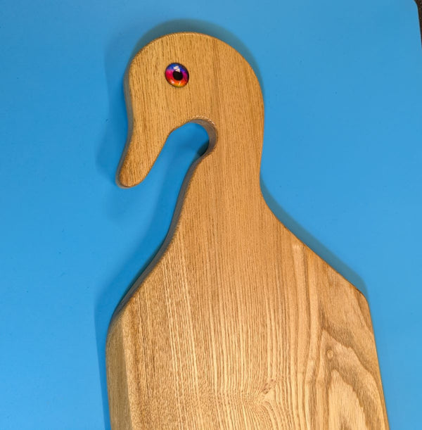 live-edge ash duck style charcuterie/serving board