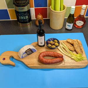 live-edge ash duck style charcuterie/serving board