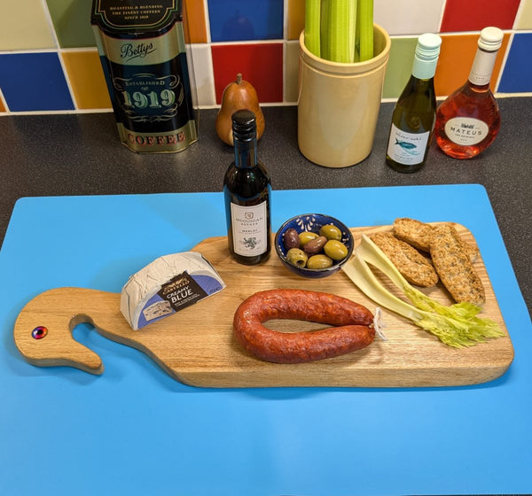 live-edge ash duck style charcuterie/serving board