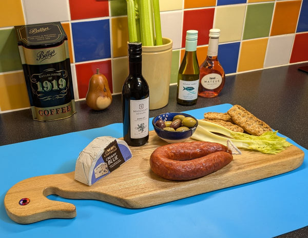 live-edge ash duck style charcuterie/serving board