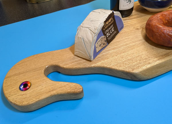 live-edge ash duck charcuterie/serving board